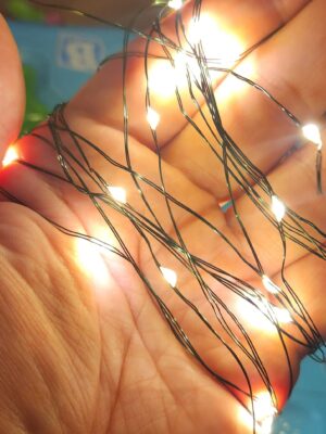 Set iluminat brad miniled 5 M alb cald