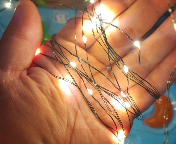 Set iluminat brad miniled 5 M alb cald