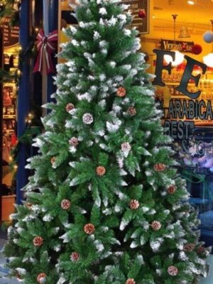 Brad vârfuri ninse conuri 150cm