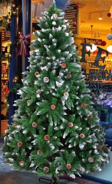 Brad vârfuri ninse conuri 150cm