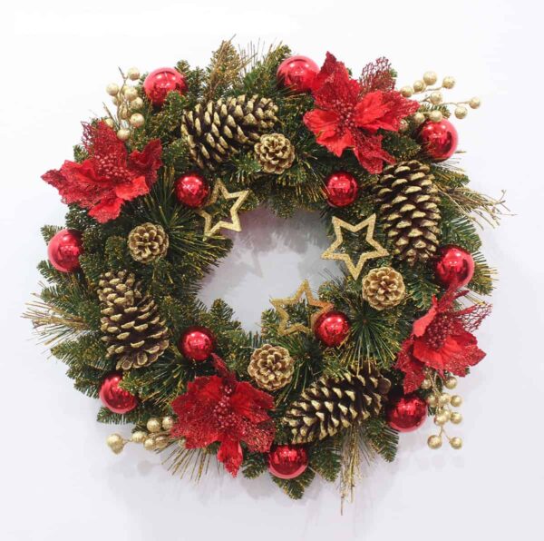 Ghirlanda artificiala gold cu conuri