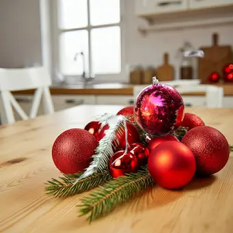 Set de 82 globuri rosii