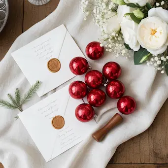 Set de 82 globuri rosii